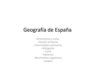 Geografía de España ,[object Object]