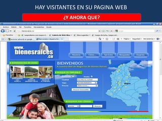 HAY VISITANTES EN SU PAGINA WEB¿Y AHORA QUE?