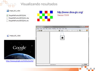 http://www.google.es/intl/es/earth/
Visualizando resultados
 
