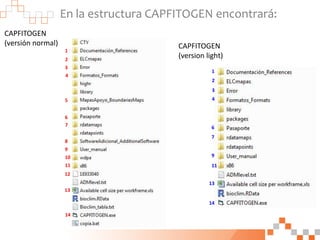 En la estructura CAPFITOGEN encontrará:
1
2
3
4
5
6
7
8
9
10
11
12
13
CAPFITOGEN
(versión normal)
14
CAPFITOGEN
(version light)
1
2
3
4
6
7
9
11
13
14
 