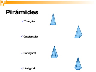 Pirámides Triangular Cuadrangular Pentagonal Hexagonal 