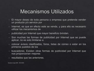 Gustavo Cajas IDE - 0414681
 