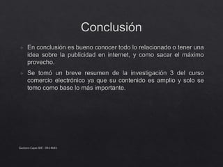 Gustavo Cajas IDE - 0414681
 