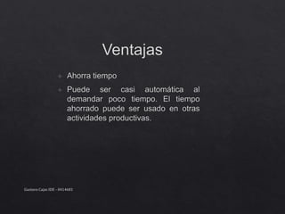 Gustavo Cajas IDE - 0414681
 