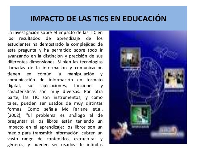 Impacto de las Tic's en la economia, educacion y la sociedad