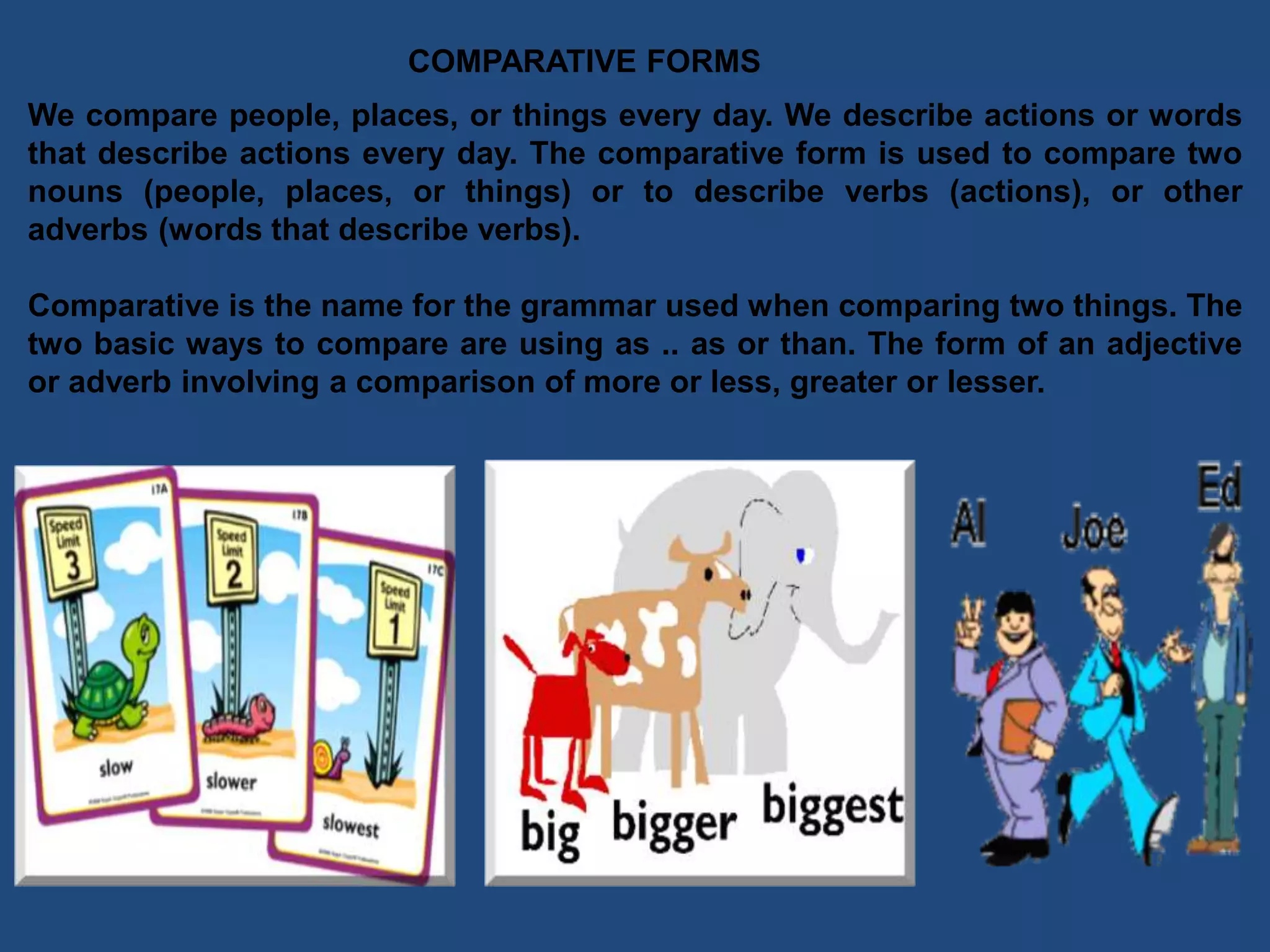 Comparative forms and Superlative forms | PPT