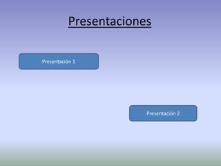 Presentaciones
Presentación 1
Presentación 2
 