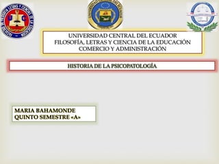 UNIVERSIDAD CENTRAL DEL ECUADOR
FILOSOFÍA, LETRAS Y CIENCIA DE LA EDUCACIÓN
COMERCIO Y ADMINISTRACIÓN
MARIA BAHAMONDE
QUIN...