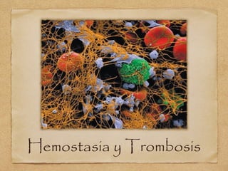Hemostasia y Trombosis
 
