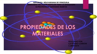 REPUBLICA BOLIVARIANA DE VENEZUELA
MINISTERIO DEL PODER POPULAR PARA LA EDUCACION
IU.POLITECNICO SANTIAGO MARIÑO
REALIZADO POR:
CAYETANO CORDON
C.I84493574
 