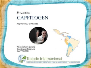 Herramientas

CAPFITOGEN
Representa, DIVmapas

Mauricio Parra Quijano
Coordinador Programa
CAPFITOGEN

 
