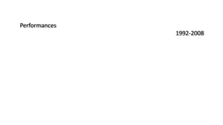 Performances
1992-2008
 