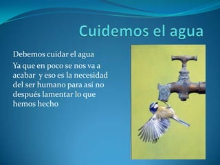 Desinfección del agua potableEl agua de boca es uno de los principales transmisores de microorganismos causantes de enfermedades, principalmente bacterias, virus y protozoos intestinales. Las grandes epidemias de la humanidad han prosperado por la contaminación del agua de boca. Por referencias se conoce que se recomendaba hervir el agua desde quinientos años antes de nuestra era.