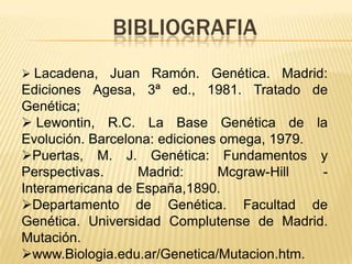 Puertas, M. J. Genética: Fundamentos y Perspectivas. Madrid: Mcgraw-Hill - Interamericana de España,1890. 