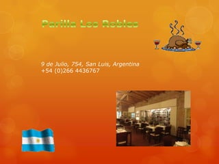 9 de Julio, 754, San Luis, Argentina
+54 (0)266 4436767
 