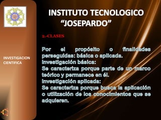 2.-CLASES  INVESTIGACION CIENTIFICA 