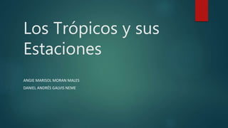 Los Trópicos y sus
Estaciones
ANGIE MARISOL MORAN MALES
DANIEL ANDRÉS GALVIS NEME
 