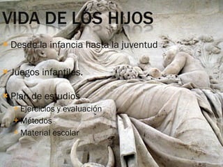 Desde la infancia hasta la juventud Juegos infantiles. Plan de estudios Ejercicios y evaluación Métodos Material escolar