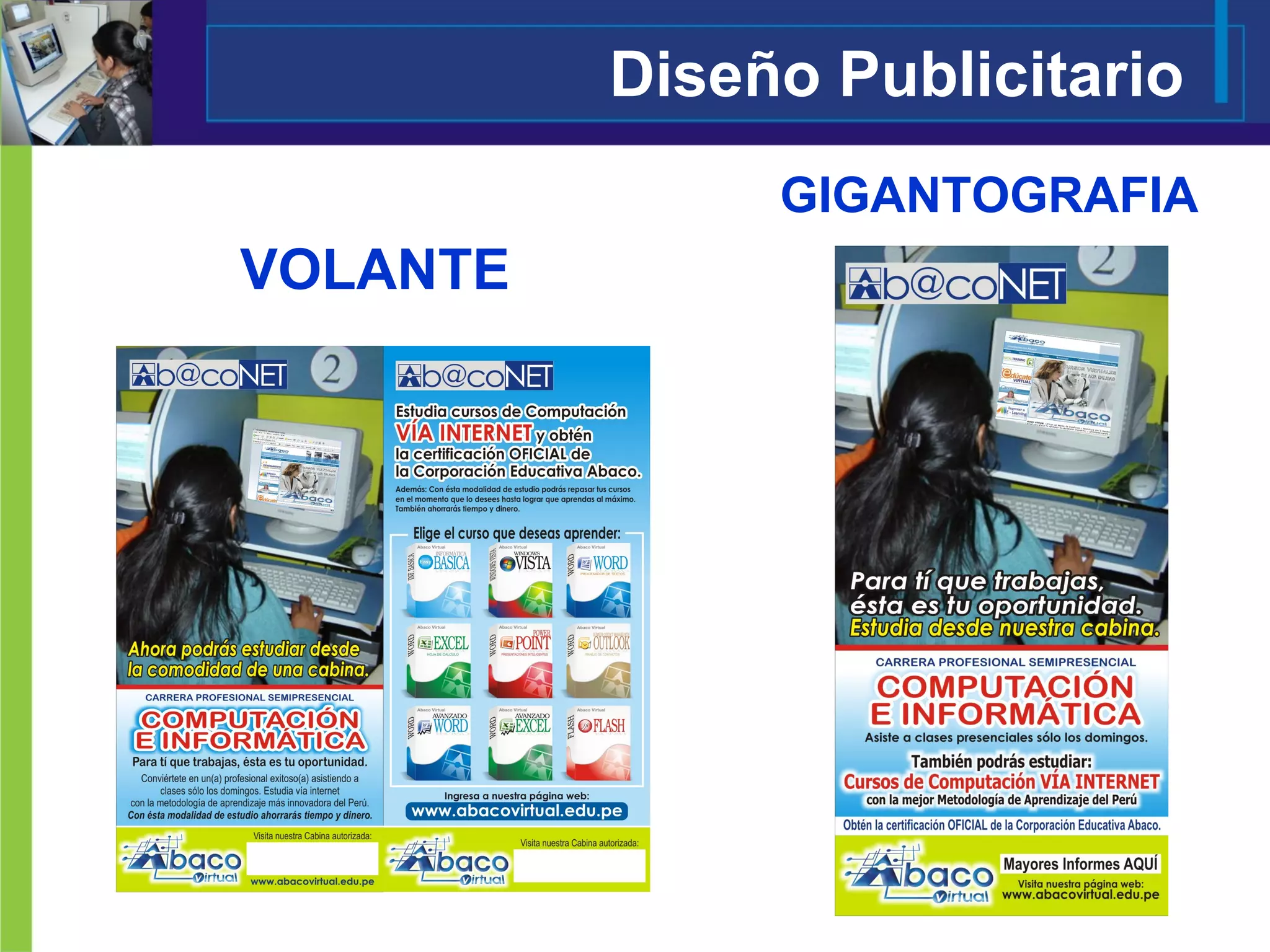 Diseño Publicitario VOLANTE GIGANTOGRAFIA   