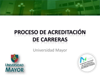 Proceso de Acreditaciónde Carreras Universidad Mayor 
