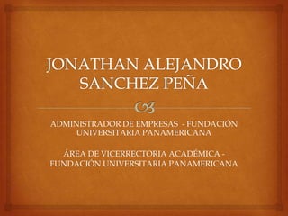 ADMINISTRADOR DE EMPRESAS - FUNDACIÓN
UNIVERSITARIA PANAMERICANA
ÁREA DE VICERRECTORIA ACADÉMICA -
FUNDACIÓN UNIVERSITARIA PANAMERICANA
 