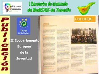 III Ecoparlamento  Europeo de la  Juventud Publicación 