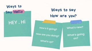 Ways to say
How are you?
 