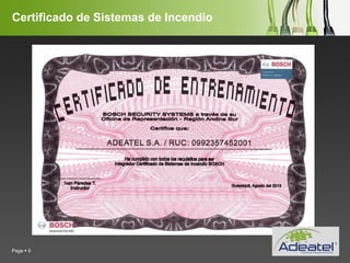 YOUR LOGO
Certificado de Sistemas de Incendio
Page  9
 