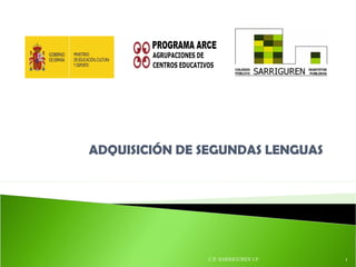 ADQUISICIÓN DE SEGUNDAS LENGUAS




               C.P. SARRIGUREN I.P   1
 