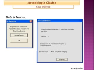 Diseño de Reportes
Caso práctico
Metodología Clásica
Aura Morales
 