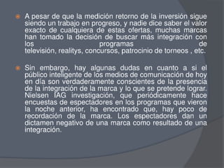 Presentación advertainment