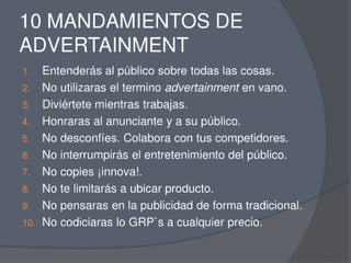 Presentación advertainment
