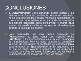 Presentación advertainment