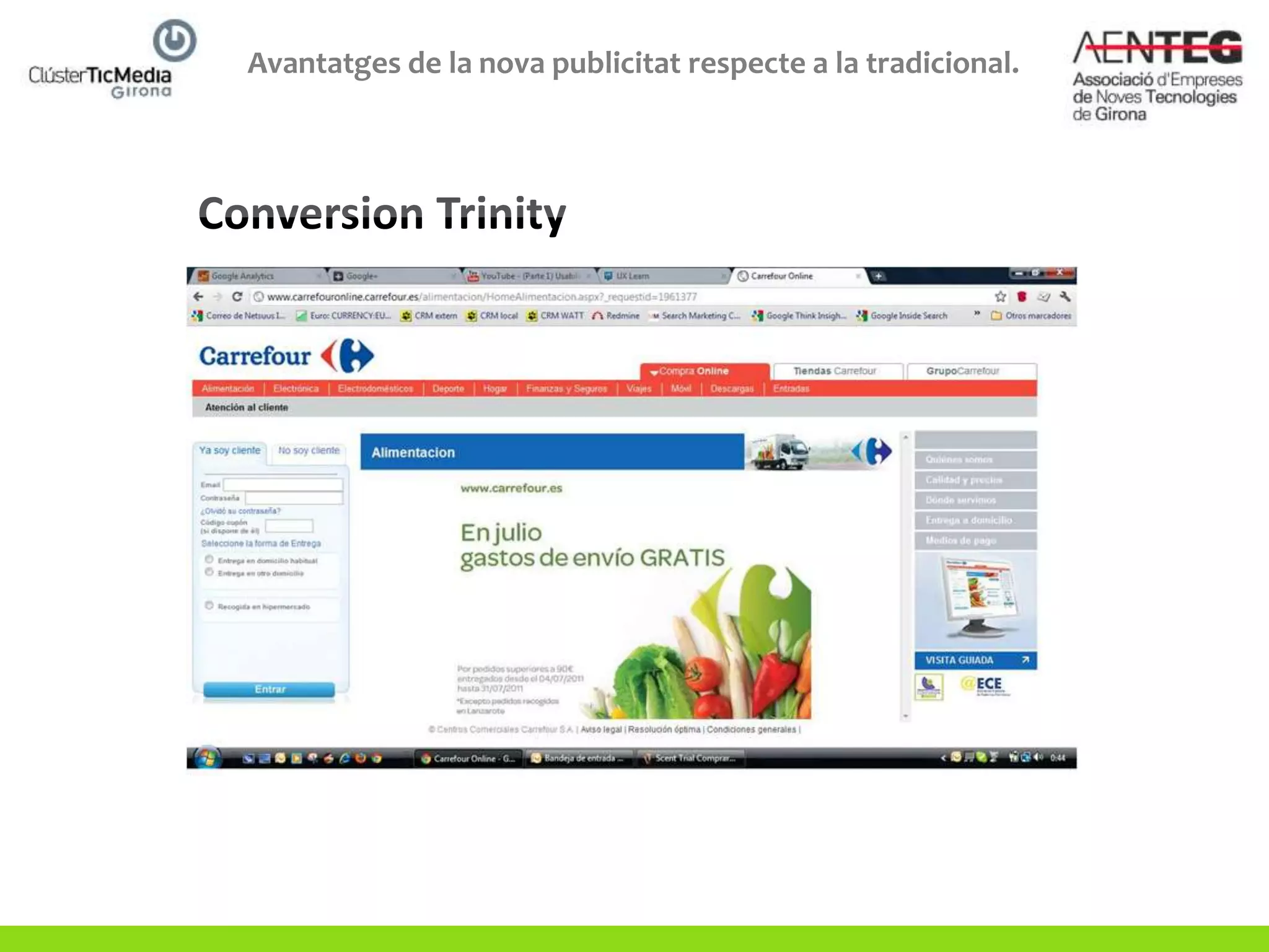 Avantatges de la nova publicitat respecte a la tradicional.
 