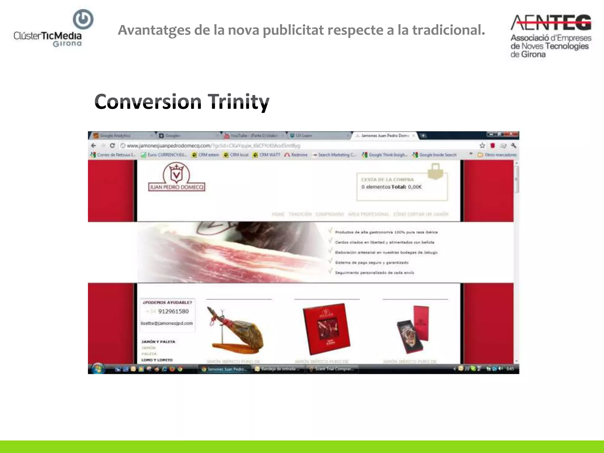 Avantatges de la nova publicitat respecte a la tradicional.
 