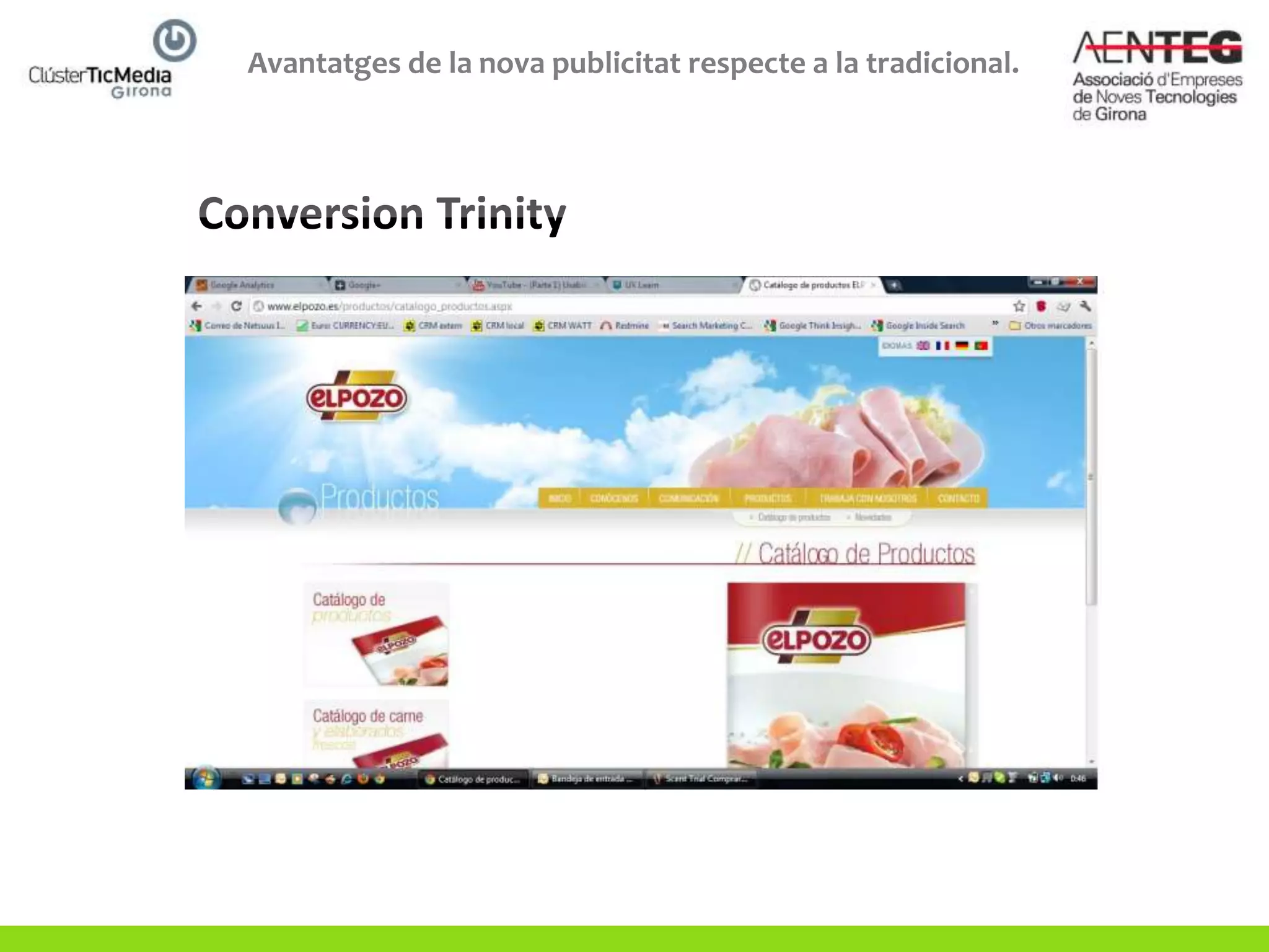 Avantatges de la nova publicitat respecte a la tradicional.
 