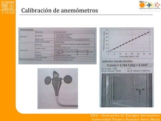Calibración de anemómetros
 