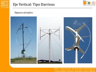 Eje Vertical: Tipo Darrieus

Algunos ejemplos:
 