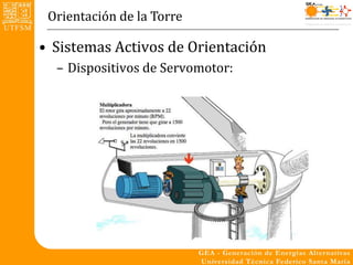 Orientación de la Torre

• Sistemas Activos de Orientación
  – Dispositivos de Servomotor:
 