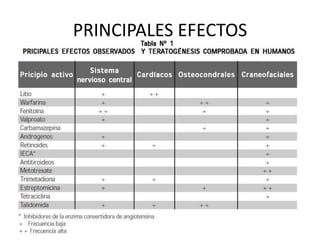 PRINCIPALES EFECTOS
 