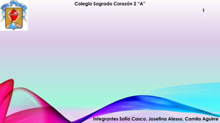 1 
Colegio Sagrado Corazón 2 “A” 
Integrantes Sofía Casco, Josefina Alesso, Camila Aguirre 
 