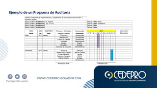 Ejemplo de un Programa de Auditoría
 