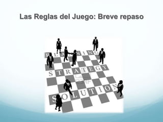 Las Reglas del Juego: Breve repaso
 