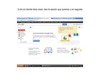 3.clic en donde dice crear, das la opción que quieras y en seguida
 