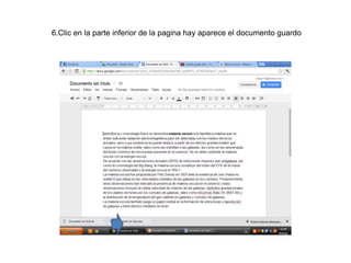 6.Clic en la parte inferior de la pagina hay aparece el documento guardo
 
