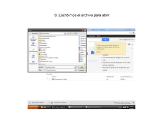 8. Escribimos el archivo para abrir
 