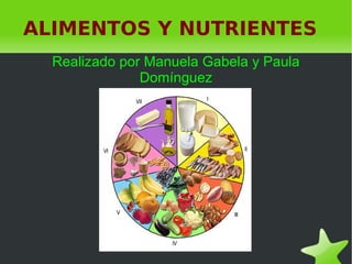 ALIMENTOS Y NUTRIENTES Realizado por Manuela Gabela y Paula Domínguez 0 