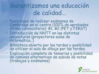Presentación alumnos bachillerato 2012