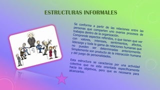 ESTRUCTURAS INFORMALES
 
