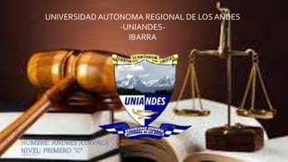 UNIVERSIDAD AUTONOMA REGIONAL DE LOS ANDES
-UNIANDES-
IBARRA
20/01/2017 1
 